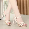 Casual Sommer Tragen Temperament High Heels Für frauen Schuhe Vielseitige One-Liner Mode Schuhe Für frauen Elegante komfortable