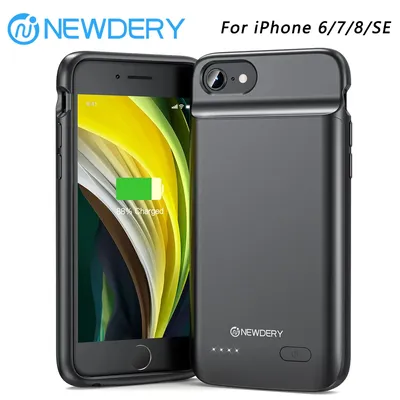 NEWDERY 4700mAh Battery Charger Case for iPhone 6/7/8/SE Portable Rechargeable Charging Case Battery Pack Power Bank Cover
