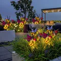 LED Simulazione Solare Fiore Farfalla Prato Luce Spina di Terra Lampada Decorazione Festa della Mamma Decorazione di Natale di Nozze Decorazione del Cortile