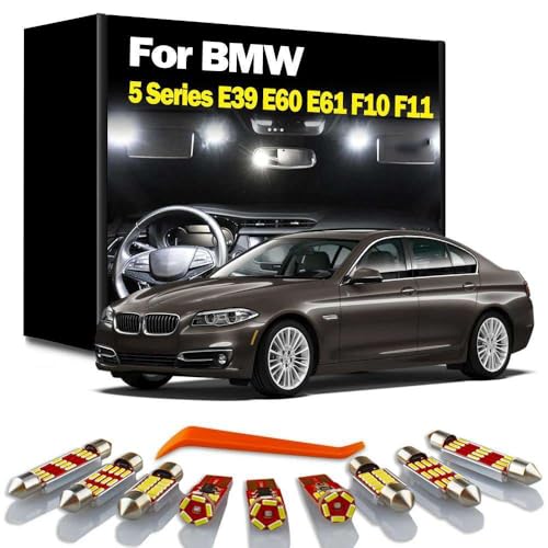 BRDCVGQP LED Interior Map Dome Light Kit, For BMW 5 Series E39 E60 E61 F10 F11 1996-2017 Indoor Vehicle Lamp Car Led Bulbs