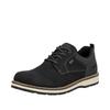 Schnürschuh RIEKER, Herren, Gr. 43, schwarz, Lederimitat, Textil, klassisch, Schuhe, Business Schnürer, Halbschuh, Casual Sneaker mit Innenreißverschluss