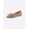 Ballerina ANDREA CONTI, Damen, Gr. 38, grau (taupe), Leder, Veloursleder, modisch, Schuhe