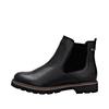 Chelseaboots REMONTE, Damen, Gr. 43, schwarz, Leder, Elastischer Einsatz, unifarben, klassisch, Schuhe, Winterstiefelette, Klassik-Boots mit wasserabweisender TEX-Membran