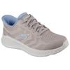 Slip-On Sneaker SKECHERS "GO WALK NOW-KHLOE", Damen, Gr. 42, grau (taupe), Textil, sportlich, Schuhe, Freizeitschuh mit Fersenkissen und Slip-ins Technologie
