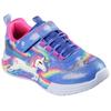 Sneaker SKECHERS "UNICORN CHASER", Kinder, Gr. 28, bunt (blau, multifarben), Textil, kontrastfarbene Details, animal-print, sportlich, Schuhe, Blinkschuh mit Einhorn, Größenschablone zum Download