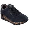 Wedgesneaker SKECHERS "UNO-LOVING LOVE", Damen, Gr. 39, gold (schwarz, goldfarben), Lederimitat, sportlich, Schuhe, Freizeitschuh, Halbschuh, Schnürschuh mit coolem Graffiti-Print
