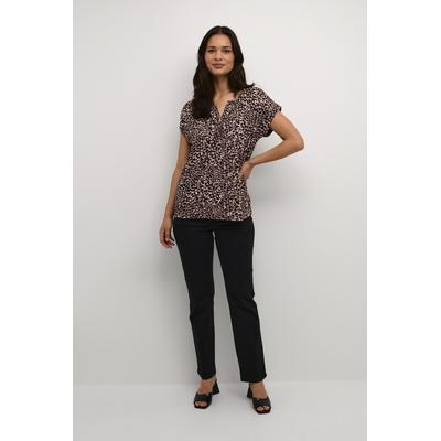 T-shirt Regular fit Black/brown Leo Print leopard Image