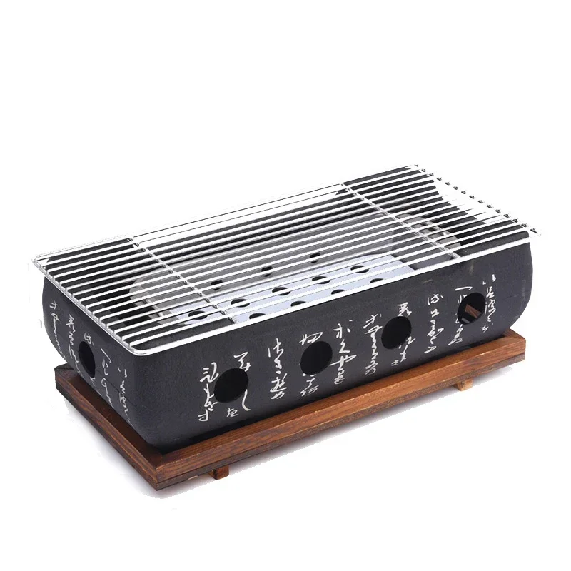 Grill à charbon de bois japonais Portable, gril de Barbecue coréen en alliage d