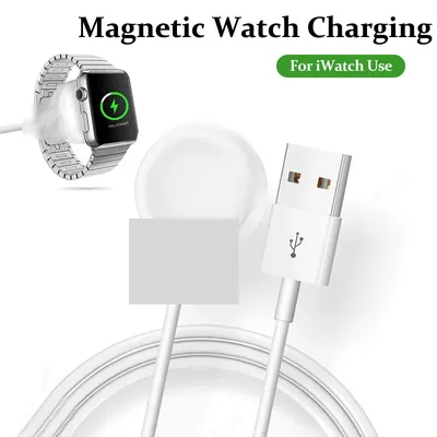 Magnetic Watch Wireless Charger Pad Fast Charging USB/Type-C Port For Apple Watch 10/9/8/7/6/5/4/3/2 SE Ultra Smart Watch Charge