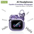 HTC NE32 Bluetooth V6.0 AI Auricolari LCD Touch screen OWS Clip per l'orecchio Cuffie wireless Traduttore Auricolari Chiamata di riduzione del rumore