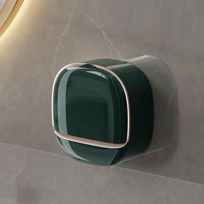 Luxury Soap Holder with Drain Tray Wall Mounted Design No Drilling Required Stylish Soap Storage Box for Bathroom Convenient Water Draining Tray for Bar Soap and Laundry Use