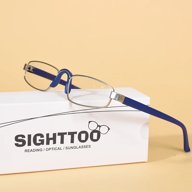 Lesebrille Ultraleichte Legierung TR90 Lesebrille Retro Quadratischen Rahmen Männer Und Frauen Schmale Brillen + 100 + 200 Image