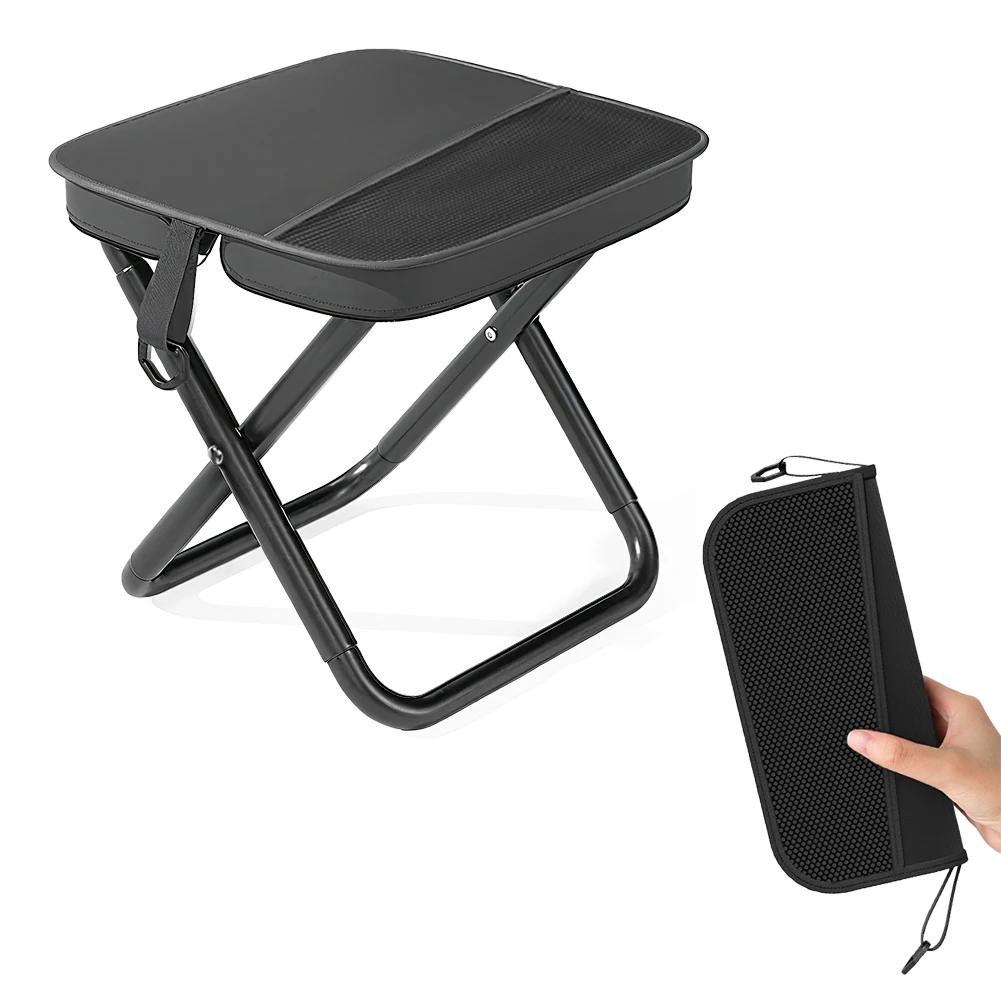 Campinghocker, Klapphocker für Erwachsene, leichter Mini-Klapphocker zum Wandern, Angeln und Picknicken, hält bis zu 120 kg Image