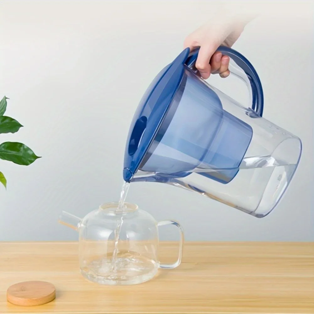 2,5 l/88 oz Wasserfilterkrug, Küchenwasserfilter, Wasserkrug, Aktivkohle-Alkali-Filternetz, Wasserreiniger, kalter Wasserkocher Image