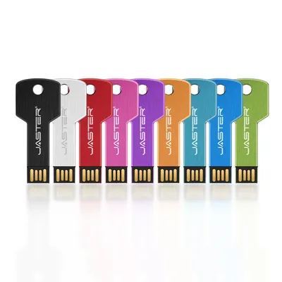 Verschiedene Farben Schlüssel USB-Flash-Laufwerk Mini Metall Pen Drive Echte Kapazität Pendrive Business Geschenk Memory Stick 64GB 32GB 16GB 8GB 4GB Image