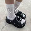 Sommer-Hausschuhe für Damen, Hello Kitty Star, Höhe erhöhen, 6 cm, Schuhe, Hot Girl Y2K, bequem, 2025, neue Freizeit-Hausschuhe mit dicker Sohle
