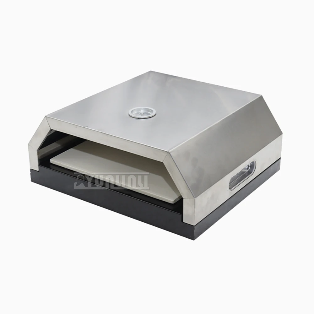 Edelstahl Home Pizza Ofen mit Thermometer Outdoor Camping Ofen Pizza/Food Grill Holzkohle/Gas Grill Ofen Image