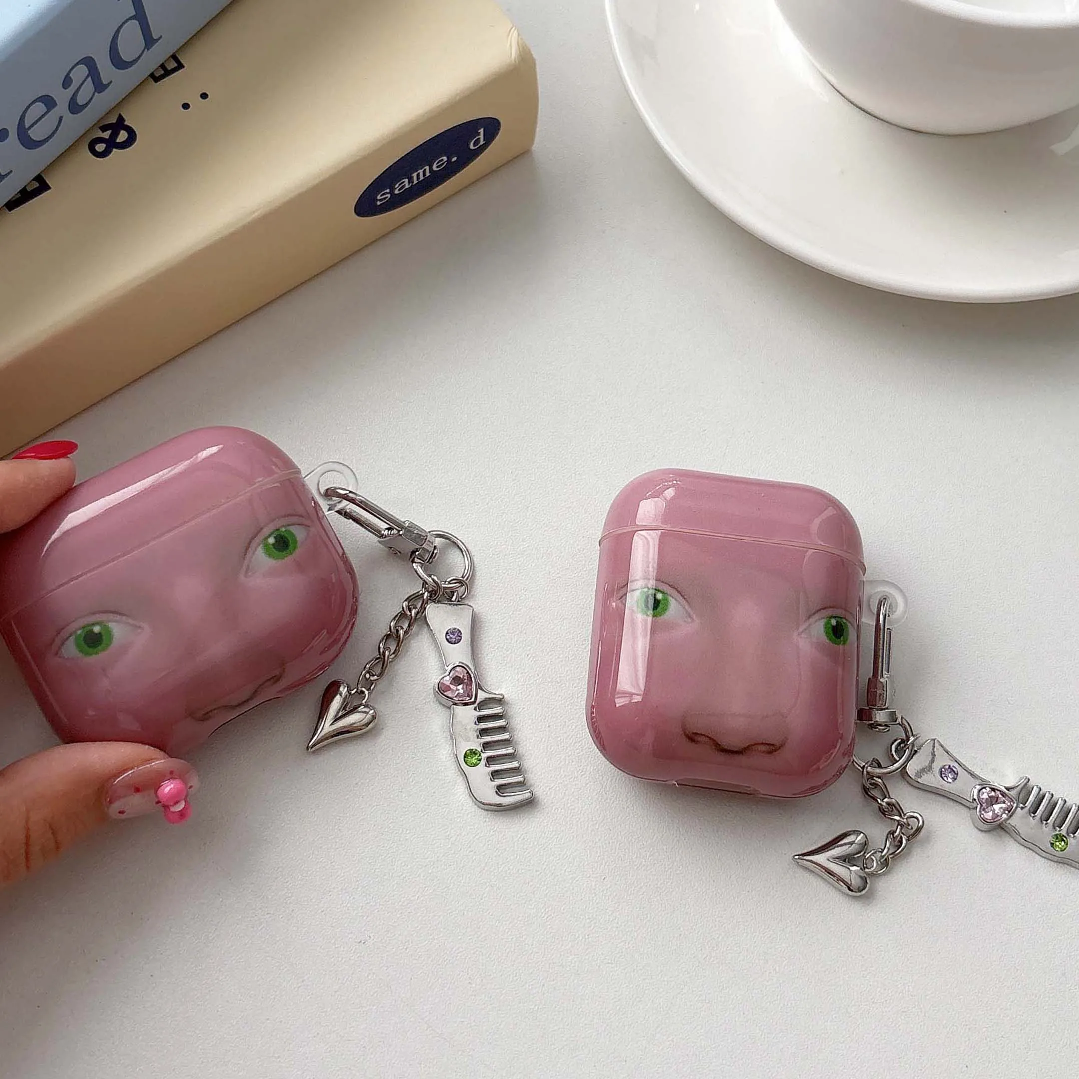 Lustige Kopfhörerhülle, coole Anhänger-Intend-Hülle für Apple Airpods 1, 3 Pro, 2. 2, 4, kabellose Bluetooth-Ladebox, Headset-Abdeckung Image