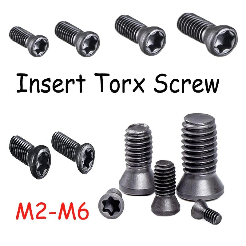 20 Stück M2 M2,5 M3 M3,5 M4 M5 M6 CNC-Werkzeugschraube, Einsatz-Torx-Schraube CNC-Stange ersetzt Hartmetalleinsätze Drehmaschine Image