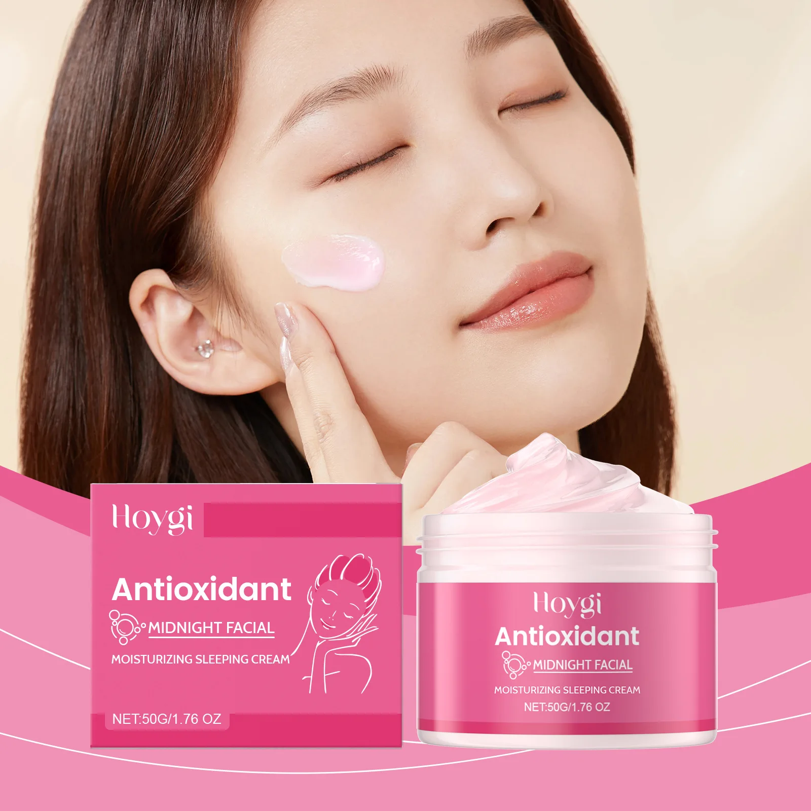 Nacht-Gesichtscreme, straffendes Lifting, verblasst feine Linien, repariert beschädigte Haut, erhöht die Elastizität, reduziert Stumpfheit, aufhellende Hautpflege Image