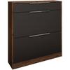 Schuhschrank BORCHARDT MÖBEL, eiche vintage, graphit matt, B:89cm H:96cm T:24cm, Schränke, Stehende Montage, Wandmontage & Glasböden unter Mehr aus der Serie