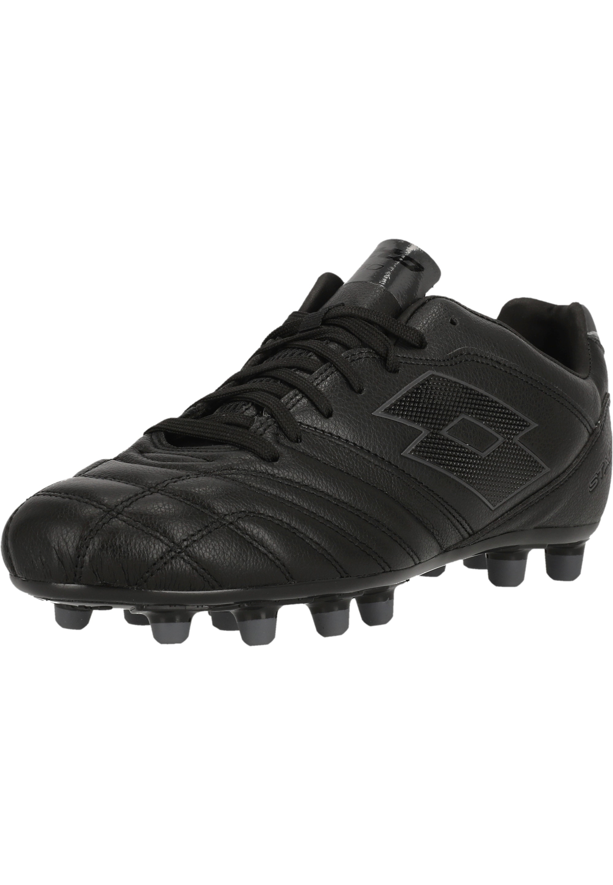 Fußballschuh LOTTO "Stadio 300 III", Herren, Gr. 40, schwarz (schwarz, grau), Polyurethane, Schuhe Fußballschuh, mit konischen Noppen