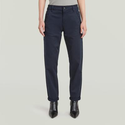 Chinohose G-STAR "Kate Chino Boyfriend", Damen, Gr. 32, Länge 32, blau (salute), Web, Obermaterial: 97% Baumwolle, 3% Elasthan, casual, bequem, Hosen Image
