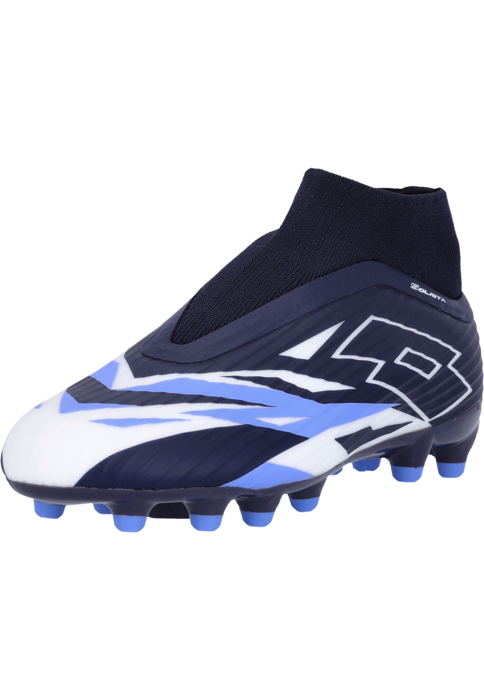 Fußballschuh LOTTO "Solista 300", Herren, Gr. 43,5, blau (dunkelblau), Polyurethane, Schuhe Fußballschuh, mit atmungsaktivem Material