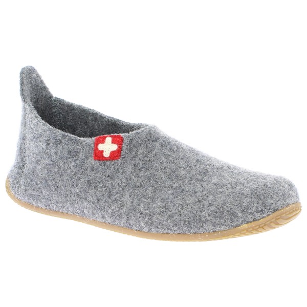 Living Kitzbühel - Slipper Schweizer Kreuz No. 4249 - Hüttenschuhe 33 | EU 33 grau