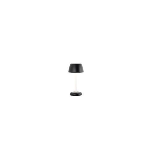Smart Lamp Trilli Wi-Fi Zafferano – Wiederaufladbare LED, Touch, Wi-Fi-App, Weiß und Schwarz dekorierte Keramik