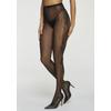 Netzstrumpfhose PETITE FLEUR GOLD, Damen, Gr. - (32/50), schwarz, Obermaterial: 92% Polyamid, 8% Elasthan, unifarben, elastisch, Strumpfhosen, mit Blumenranke an der Seite