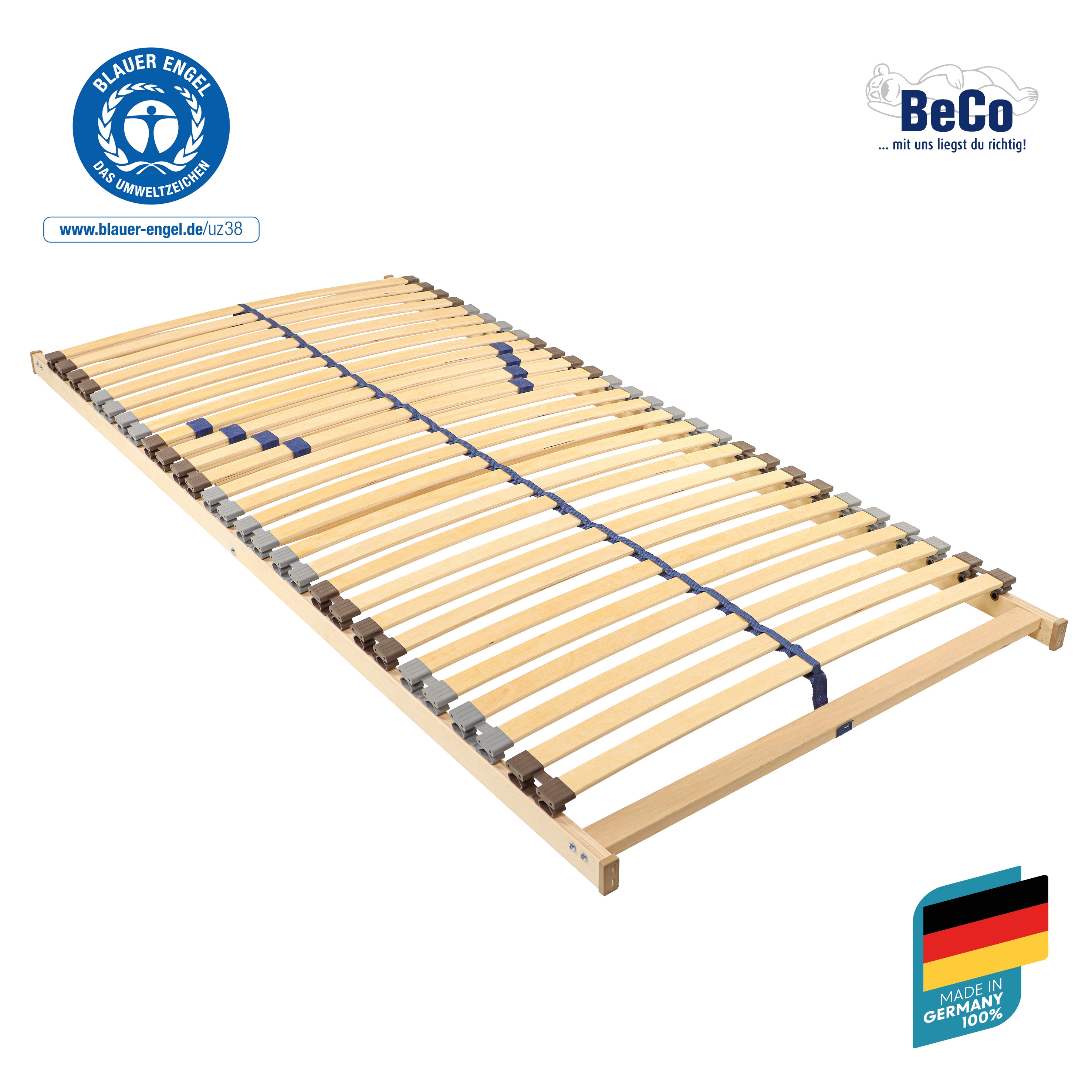 Lattenrost BECO "Blue Star NV", transparent, B:140cm H:8cm L:200cm, Lattenroste, Lattenrost, ausgezeichnet mit dem Blauen Engel