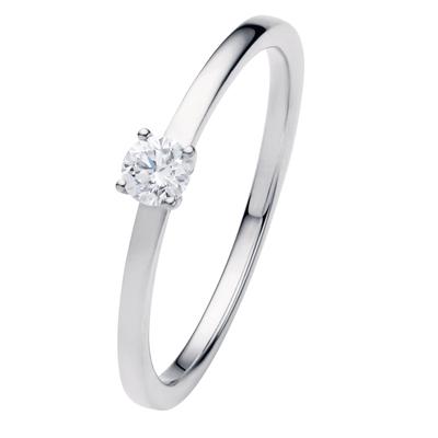 Diamantring ONE ELEMENT "0.2 ct Diamant Brillant Ring aus 585 Weißgold" Gr. 54, silber, Fingerringe, Damen, 54, 0,2 ct, Weißgold 585-Gold-Diamanten, Weißgold 585, Gold, Diamanten, ein stilvolles Accessoire für Damen mit Geschmack Image
