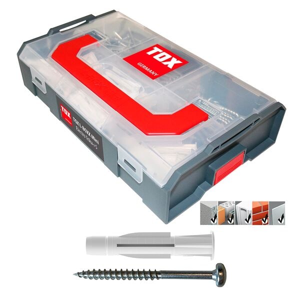 TOX Dübel- und Schrauben-Sortiment »L-Boxx Mini Electro TRIKA« 232 Stück grau Image