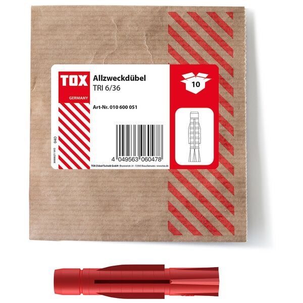TOX Universaldübel »TRI 6/36« 10 Stück grau