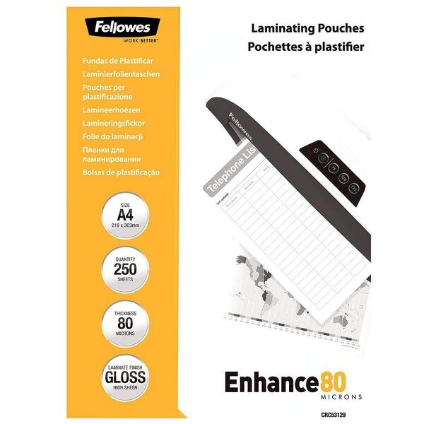 Fellowes 250x Laminierfolien 80 µm Image