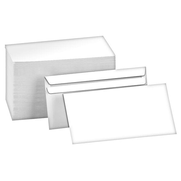 Mailmedia Briefumschläge DIN lang ohne Fenster 1000 Stück weiß, 22x11 cm Image