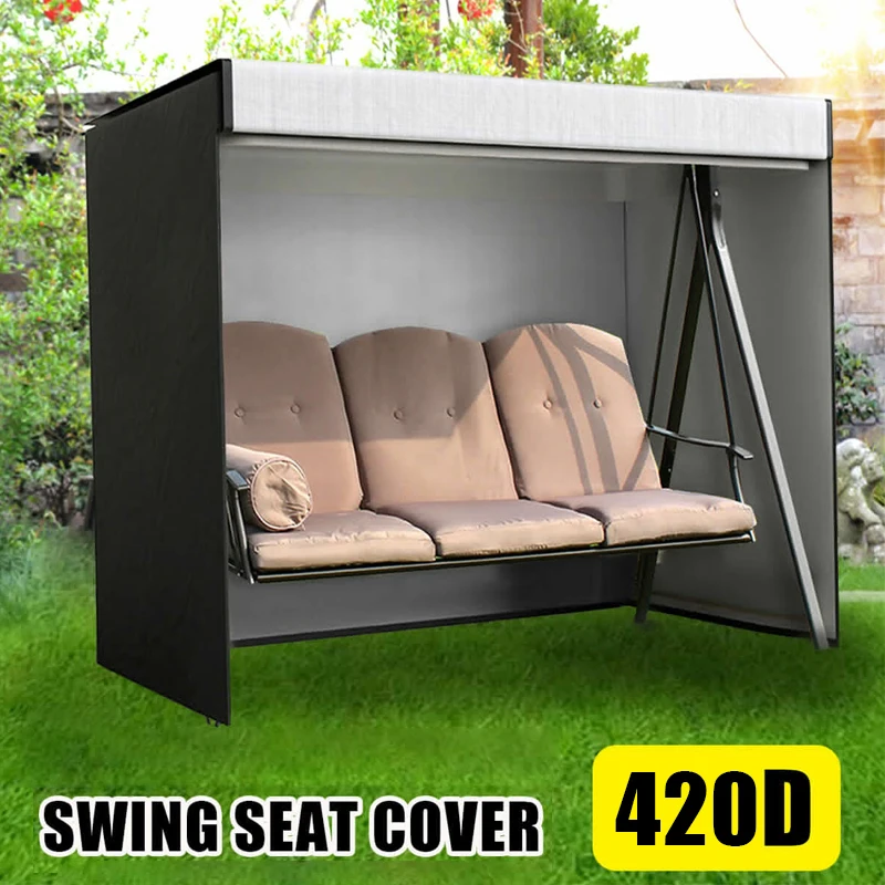 Housse de chaise de protection solaire pour balançoire de jardin, 3 places, auvent à fermeture éclair, hamac, imperméable, Patio, robuste et Durable, accessoires de jardinage