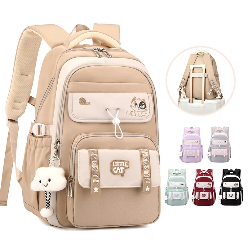 5 couleurs adolescents garçons filles primaire enfants sacs d'école pour nylon imperméable enfants école sacs à dos Grade 1-6 garçon enfant livre sac