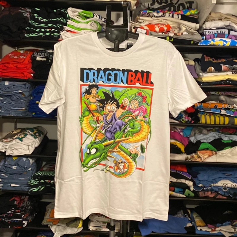 Dragon Ball Z Grafikdruck Weißes T-Shirt Neu mit Etikett Größe Medium und Large Sommer Neue Anime-Streetwear für Herren und Damen