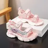 Kinder Mädchen Sandalen Sommerschuhe Flats Rutschfeste Sandalen ROSA, LILA, Größe 28-38 # WWS2502