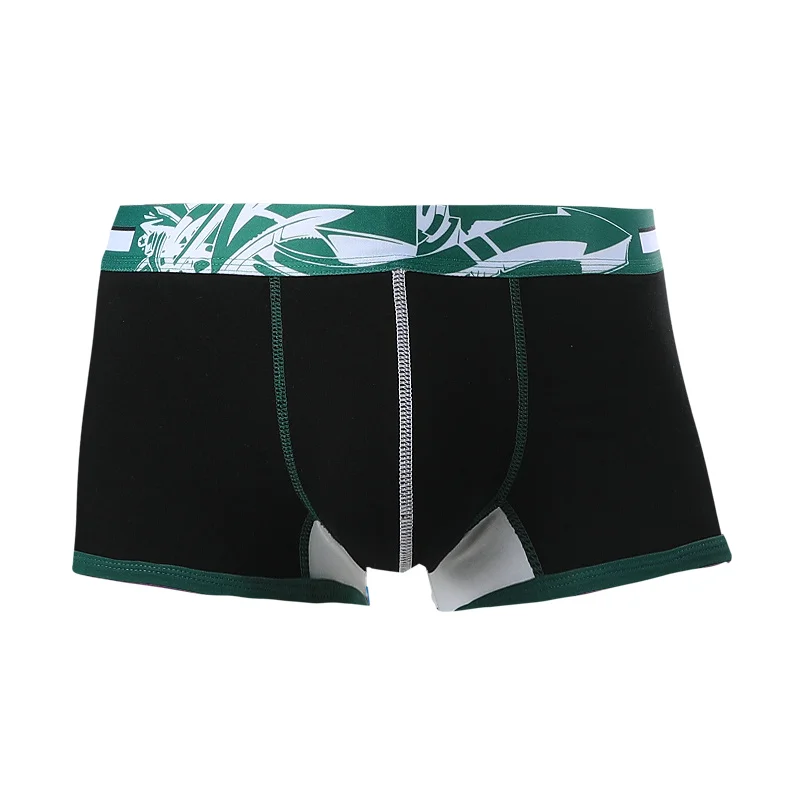 Herrenunterwäsche, reine Baumwolle, flache Ecke, Jugendtrend, Persönlichkeit, Boxershorts, Jungen, Sport, bequeme kurze Unterhose Image