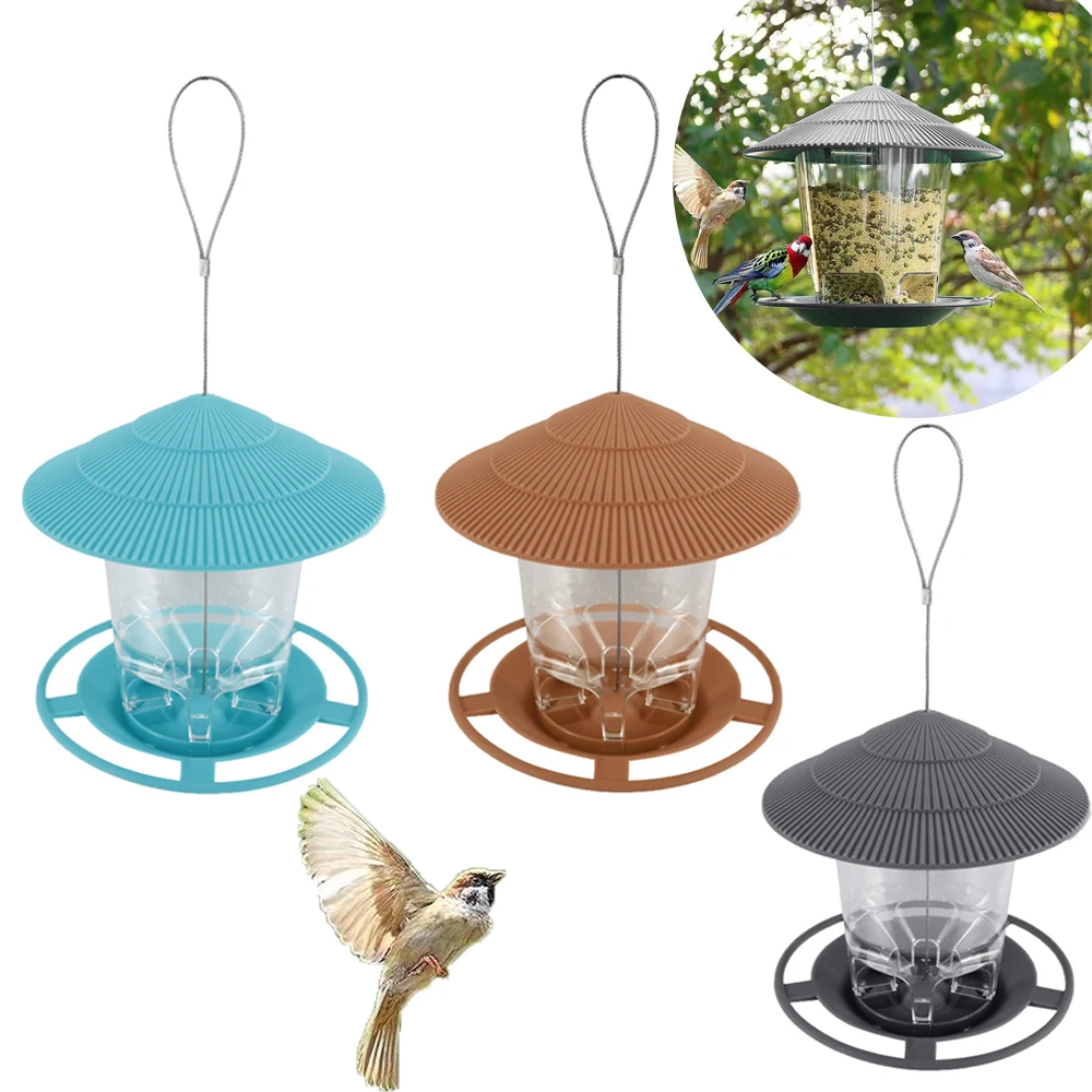Kunststoff Vogel Feeder Hängen Erdnuss Nuss Garten Samen Mehrere Loch Dispenser Halter Outdoor Vogel Feeder Lebensmittel Container Image