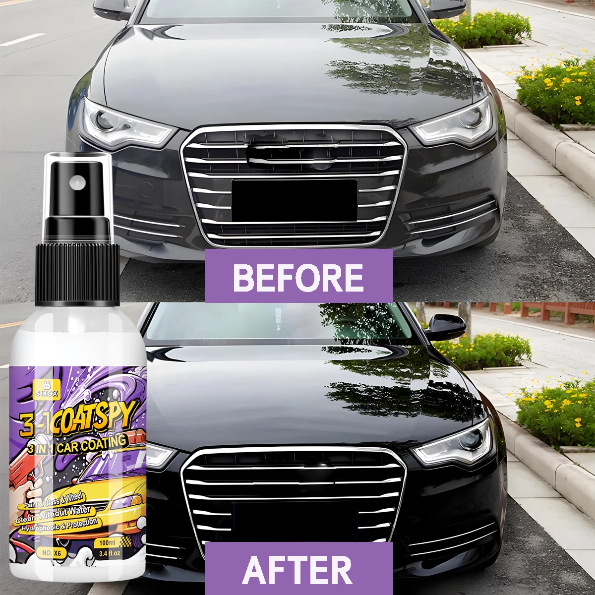 3 In 1 Auto Keramik Nano Beschichtung Flüssigkeit Kristall Hydrophobe Schicht Polieren Farbe Beschichtung Mittel Auto Polnischen Nanos Beschichtungen X6 Image