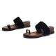 funifuni Women's Suede Strap Slide Sandals 3cm Block Heel Genuine Footbed Open Toe Beach Mules - White/Black/Red/Brown