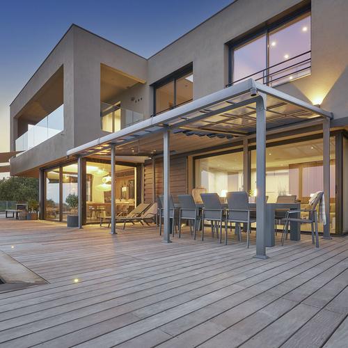 Extension pour pergola ENOLIE Graphite 4 x 3,5 m - 2 Aluminium Hespéride