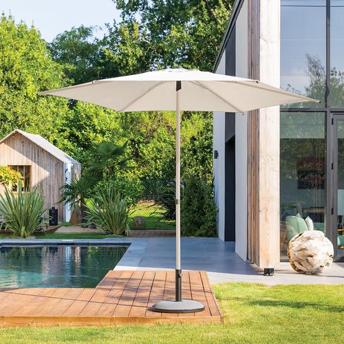 Parasol droit rond SOYA Argile Blé 2,7 m - Acier, Polyester Hespéride