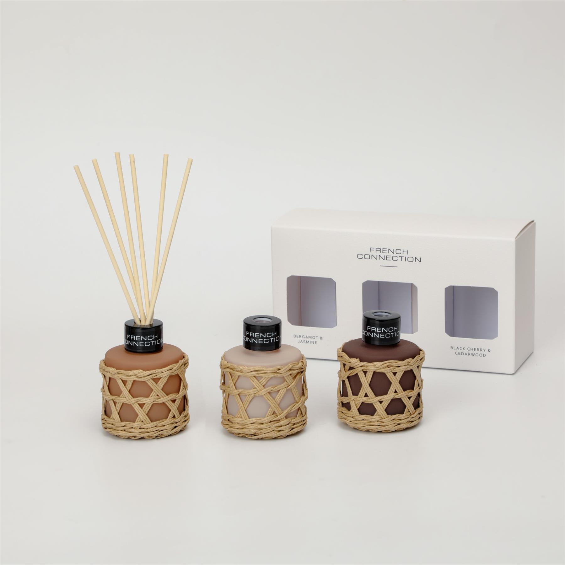 French Connection Bamboo Collection Trio of Reed Diffuser Gift Set 3 x 50ml - One Size | French Connection Sale | Discount Designer Brands