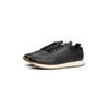 Sneaker TOMMY HILFIGER "NEW RUNNER EVA LTH ESS", Herren, Gr. 42, schwarz, Leder, Lederimitat, sportlich, Schuhe, Freizeitschuh, Halbschuh, Schnürer mit sportiver Lochung