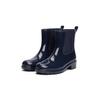 Chelseaboots TOMMY HILFIGER "FLAG HARDWARE RAINBOOT", Damen, Gr. 42, blau (dunkelblau), Synthetik, unifarben, sportlich, Schuhe, Blockabsatz, Schlupfboots, Gummistiefel mit Logo-Emblem